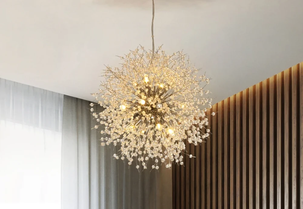 metal and crystal chandelier